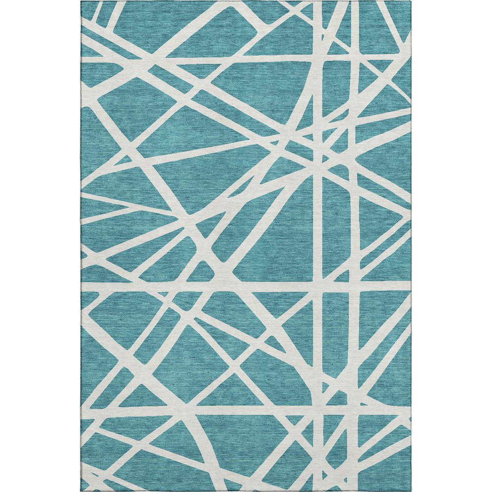 Premium Machine Washable Mayfield AMF1040 Teal 3' x 5' Rug