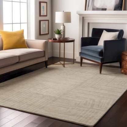 Premium Machine Washable Mayfield AMF1045 Beige 3' x 5' Rug