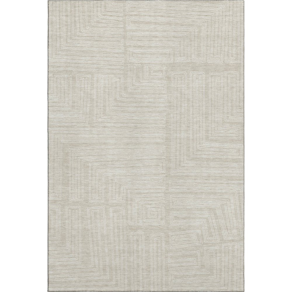 Premium Machine Washable Mayfield AMF1045 Beige 3' x 5' Rug