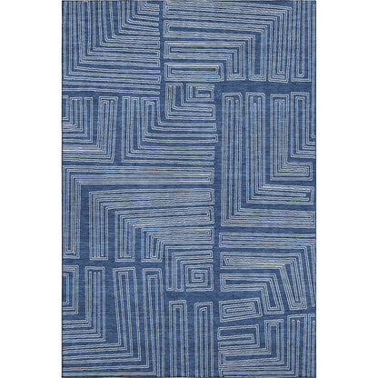 Premium Machine Washable Mayfield AMF1045 Navy 3' x 5' Rug