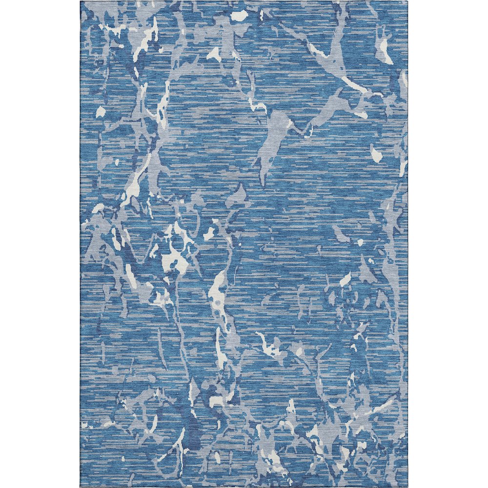 Premium Machine Washable Mayfield AMF1046 Blue 3' x 5' Rug