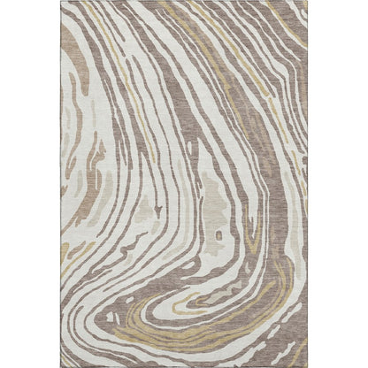 Premium Machine Washable Mayfield AMF1051 Taupe 3' x 5' Rug