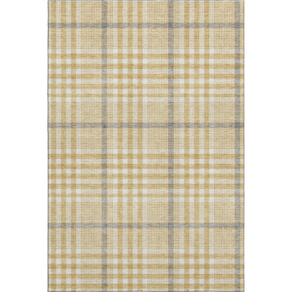 Premium Machine Washable Mayfield AMF1054 Gold 3' x 5' Rug
