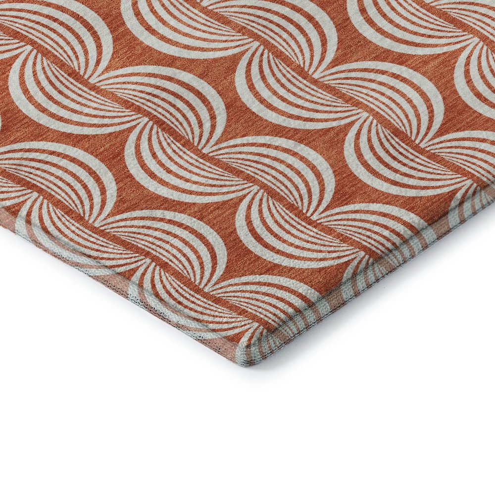 Premium Machine Washable Mayfield AMF1055 Coral 2'3" x 7'6" Runner Rug