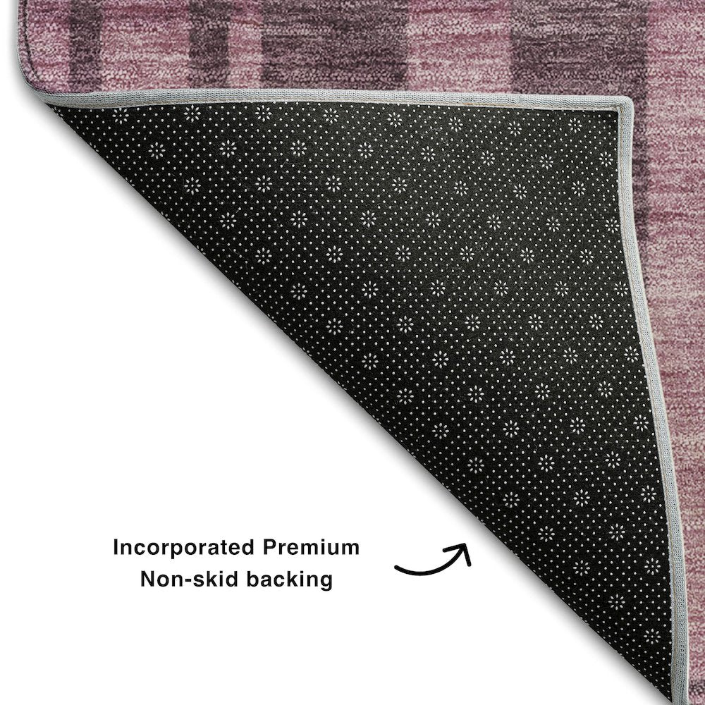Premium Machine Washable Mayfield AMF1063 Blush 2'3" x 7'6" Runner Rug