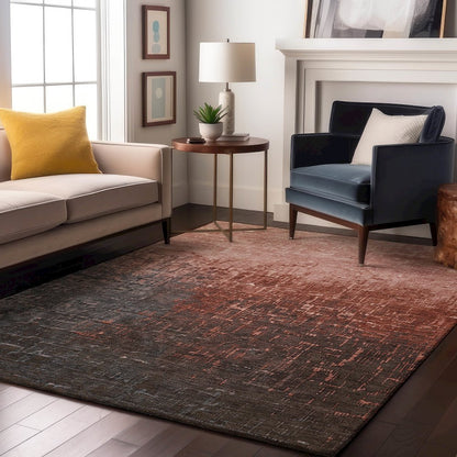Premium Machine Washable Mayfield AMF1066 Paprika 3' x 5' Rug