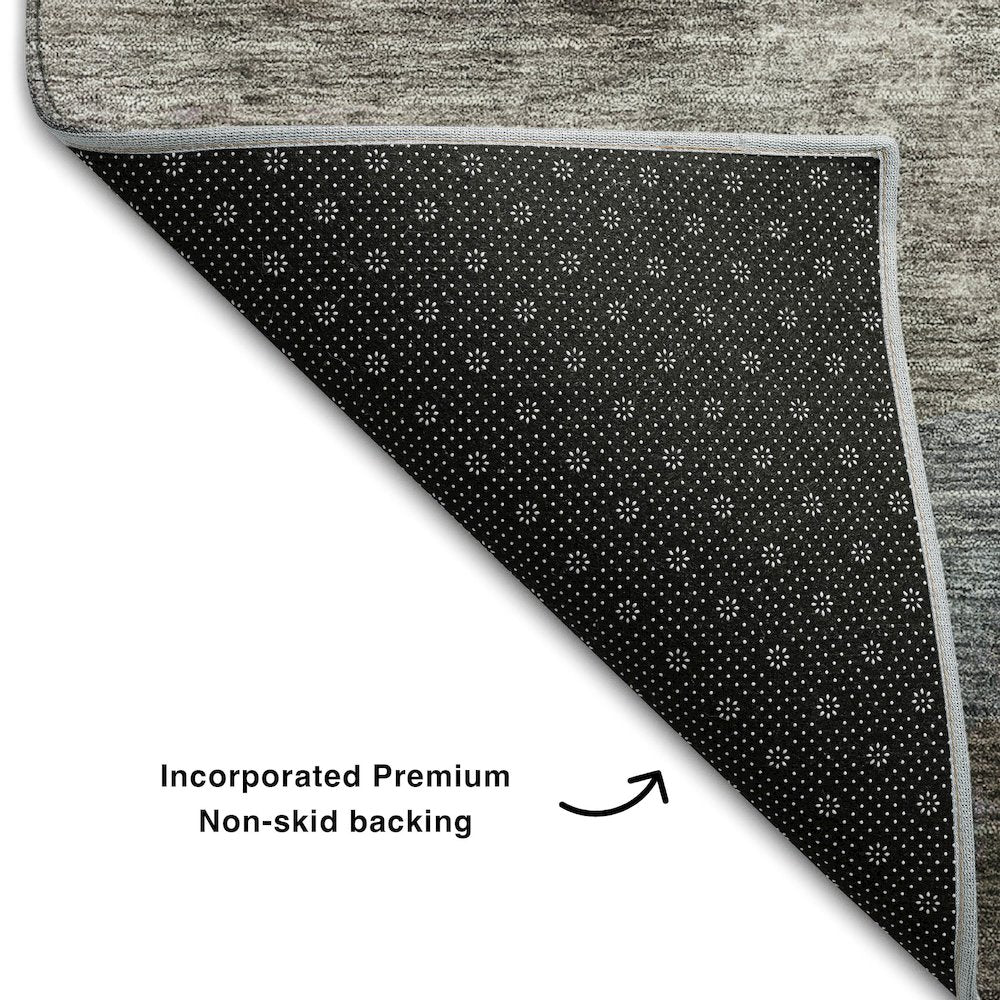 Premium Machine Washable Mayfield AMF1070 Gray 2'3" x 7'6" Runner Rug