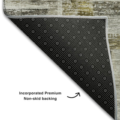 Premium Machine Washable Mayfield AMF1090 Taupe 2'3" x 7'6" Runner Rug
