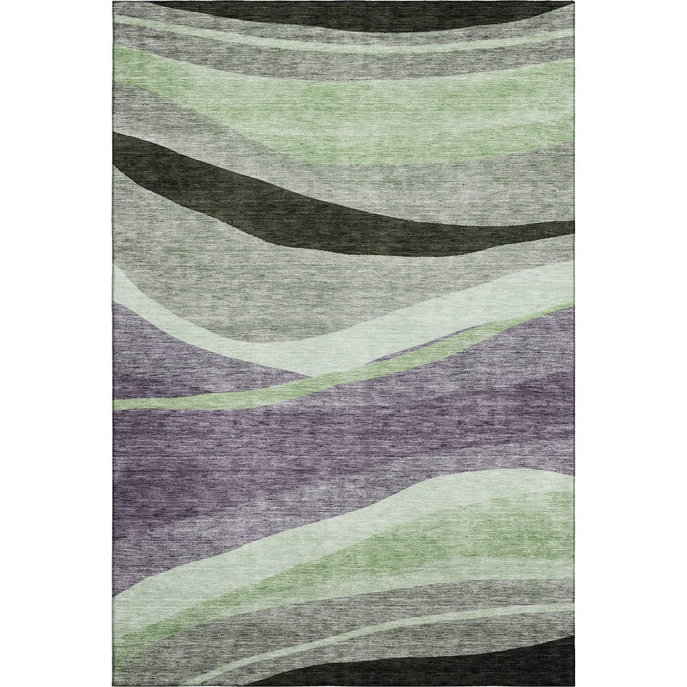 Premium Machine Washable Mayfield AMF1098 Purple 3' x 5' Rug