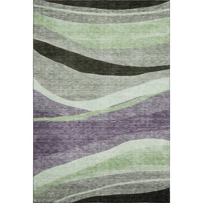 Premium Machine Washable Mayfield AMF1098 Purple 3' x 5' Rug