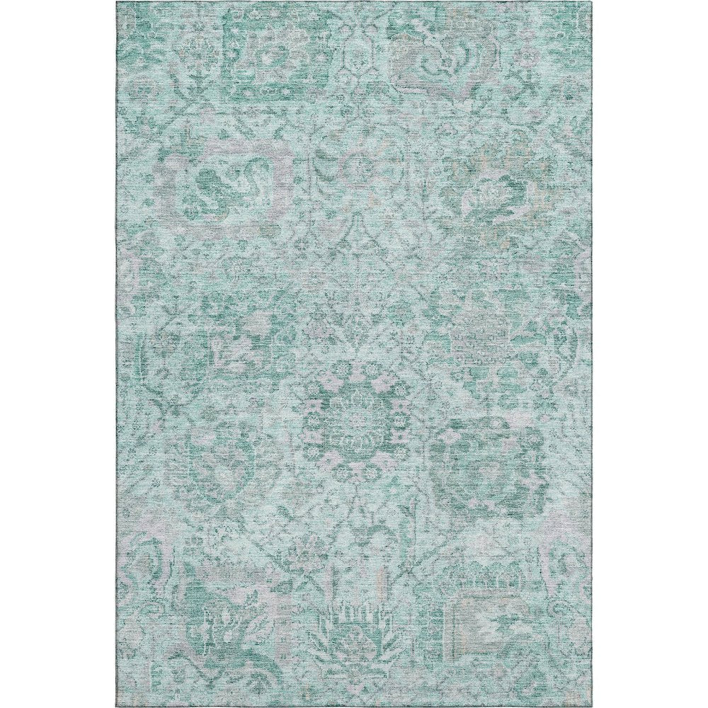 Premium Machine Washable Mayfield AMF1102 Teal 3' x 5' Rug