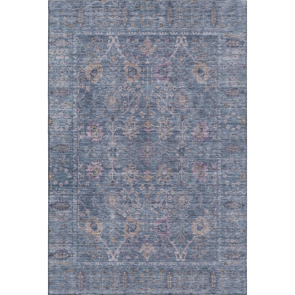 Premium Machine Washable Mayfield AMF1106 Blue 3' x 5' Rug