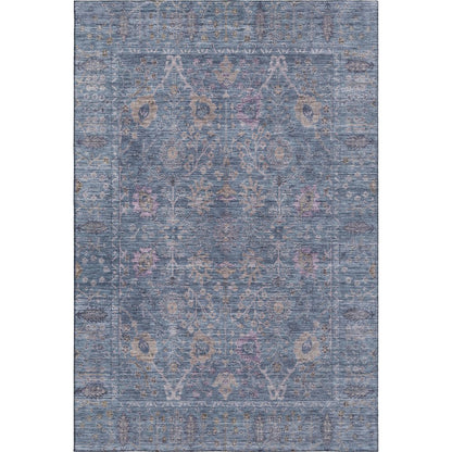 Premium Machine Washable Mayfield AMF1106 Blue 3' x 5' Rug