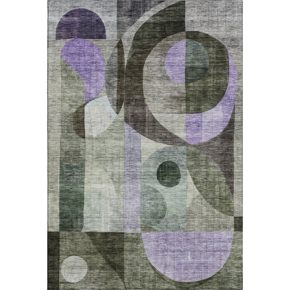 Premium Machine Washable Mayfield AMF1117 Olive 3' x 5' Rug