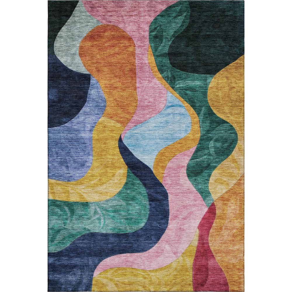 Premium Machine Washable Mayfield AMF1120 Green 3' x 5' Rug