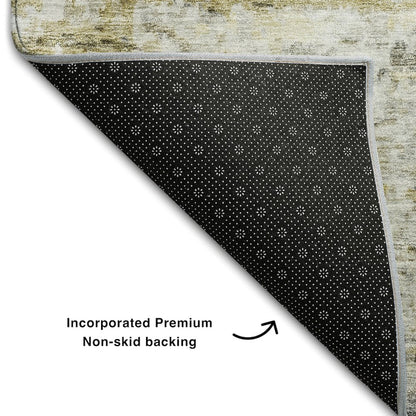 Premium Machine Washable Mayfield AMF1127 Taupe 2'3" x 7'6" Runner Rug