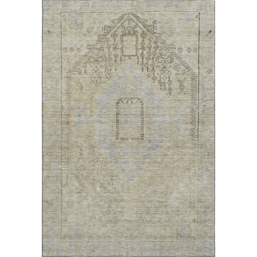 Premium Machine Washable Mayfield AMF1134 Taupe 3' x 5' Rug