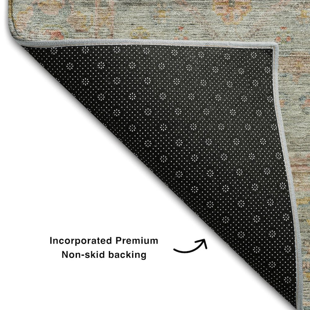 Premium Machine Washable Mayfield AMF1136 Taupe 2'3" x 7'6" Runner Rug