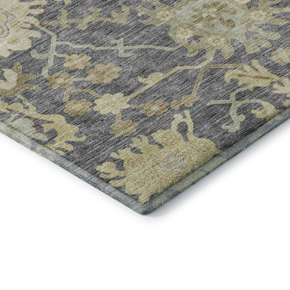 Premium Machine Washable Mayfield AMF1150 Gray 2'3" x 7'6" Runner Rug