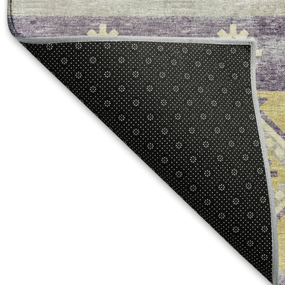 Premium Machine Washable Mayfield  Purple 2'3" x 7'6" Runner Rug