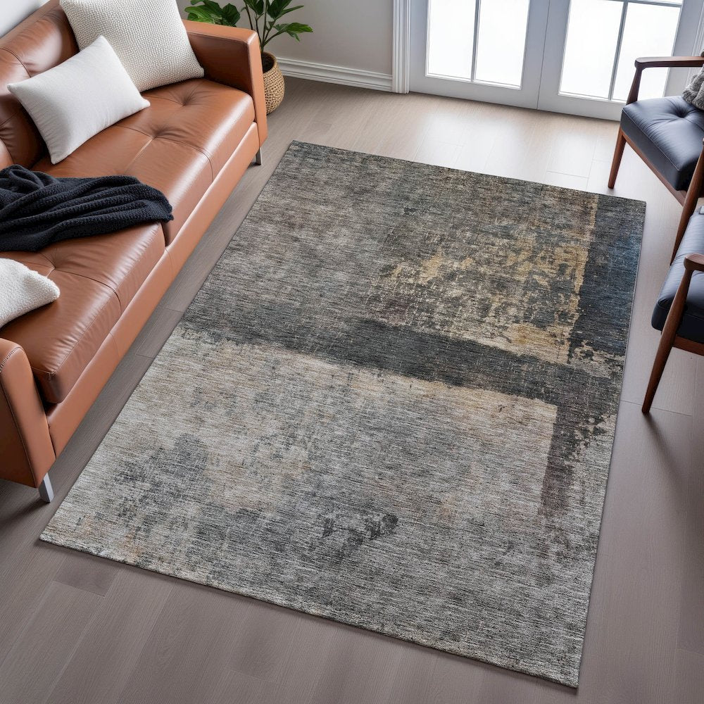 Premium Machine Washable Mayfield AMF1208 Coffee 3' x 5' Rug