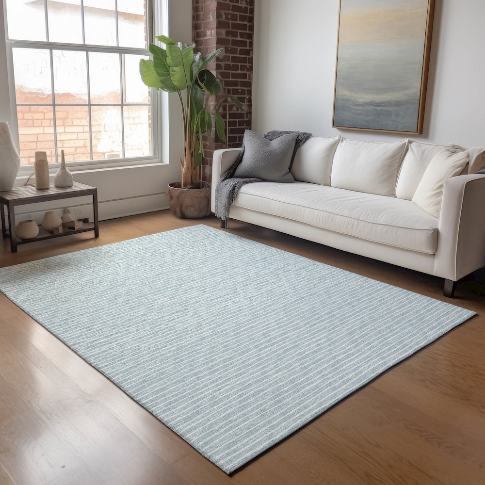 Premium Machine Washable Mayfield  Sky 3' x 5' Rug