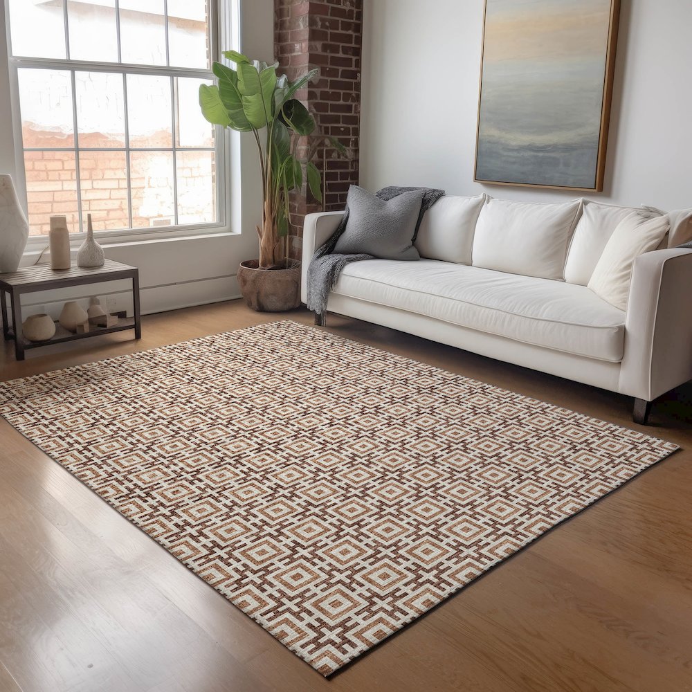 Premium Machine Washable Mayfield  Paprika 3' x 5' Rug