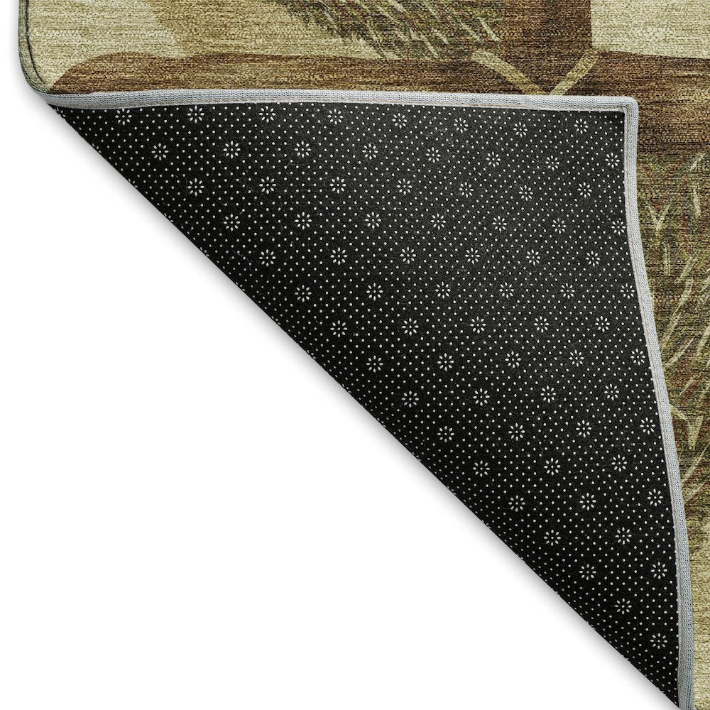 Premium Machine Washable Mayfield  Khaki 2'3" x 7'6" Runner Rug