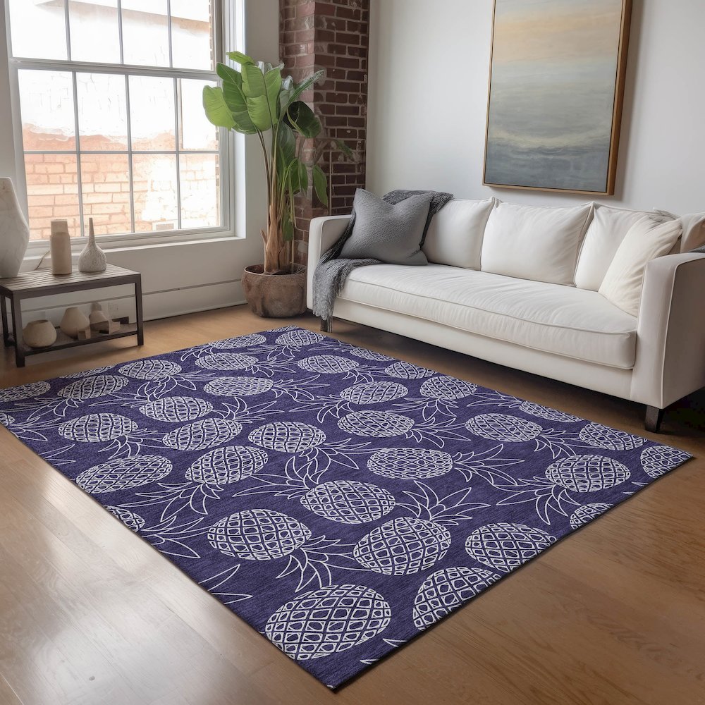 Premium Machine Washable Mayfield  Blue 3' x 5' Rug