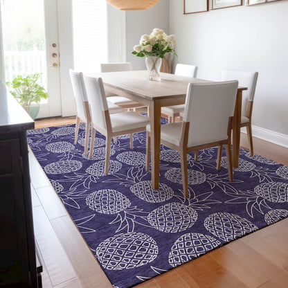 Premium Machine Washable Mayfield  Blue 3' x 5' Rug