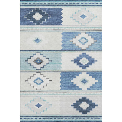 Premium Machine Washable Mayfield  Blue 3' x 5' Rug