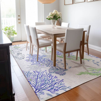 Premium Machine Washable Mayfield  Blue 3' x 5' Rug