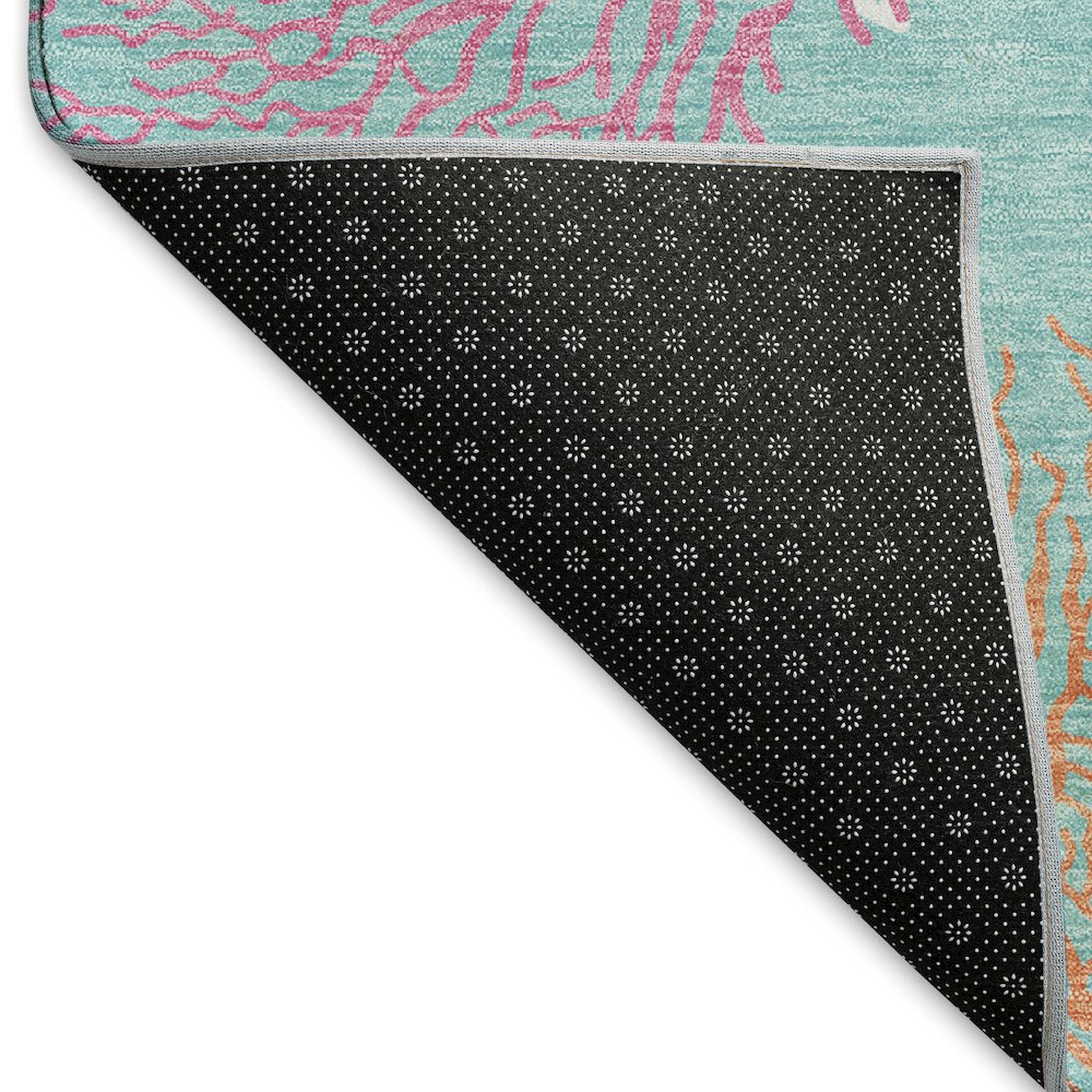 Premium Machine Washable Mayfield  Aqua 2'3" x 7'6" Runner Rug