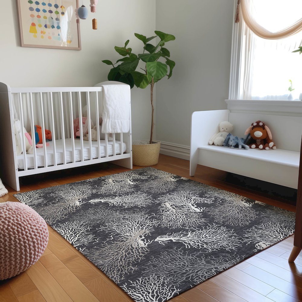 Premium Machine Washable Mayfield  Midnight 3' x 5' Rug