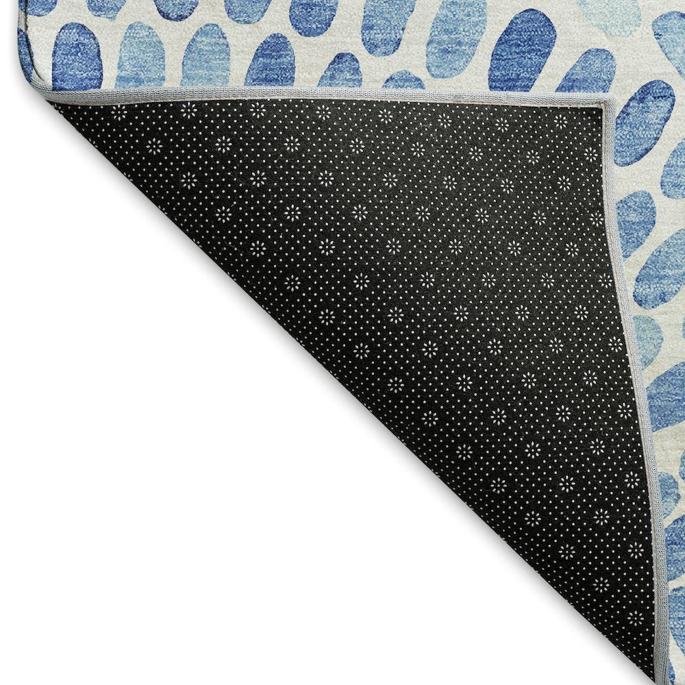Premium Machine Washable Mayfield  Blue 2'3" x 7'6" Runner Rug