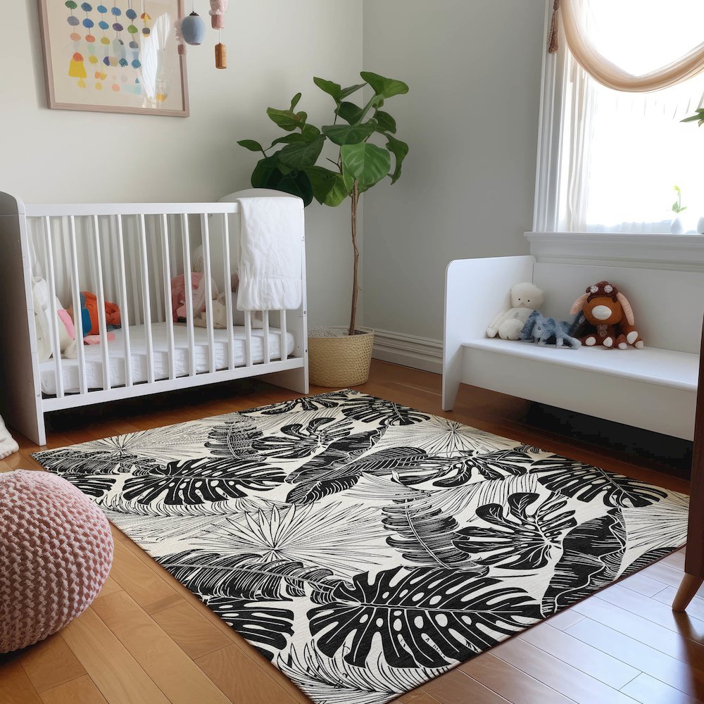 Premium Machine Washable Mayfield  Midnight 3' x 5' Rug