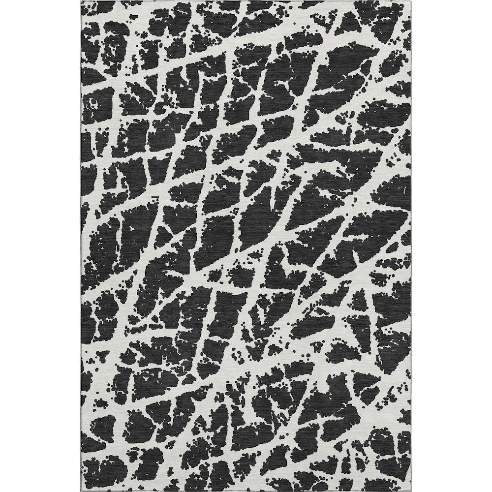 Premium Machine Washable Mayfield  Black 3' x 5' Rug