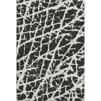 Premium Machine Washable Mayfield  Black 3' x 5' Rug