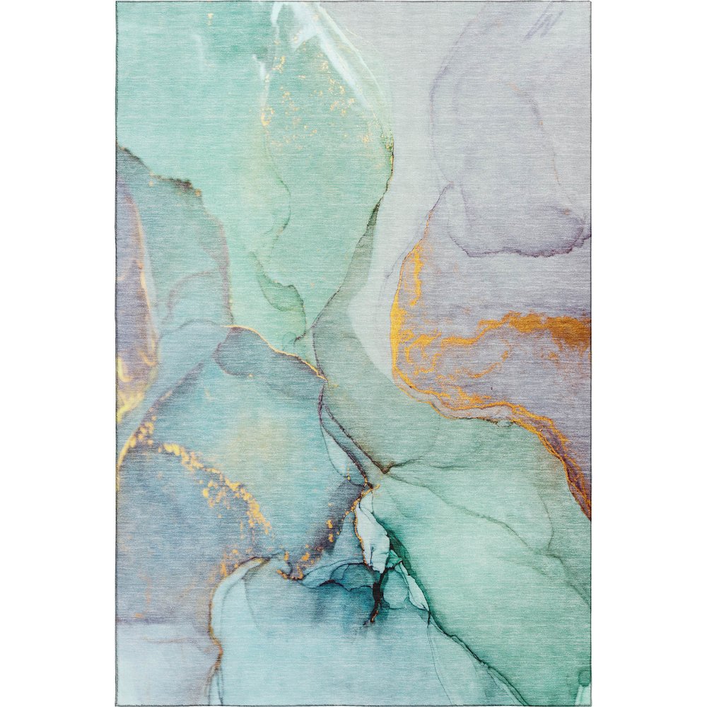 Premium Machine Washable Mayfield  Teal 3' x 5' Rug