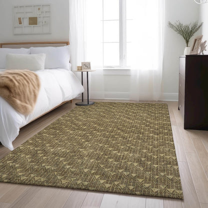 Premium Machine Washable Mayfield  Brown 3' x 5' Rug