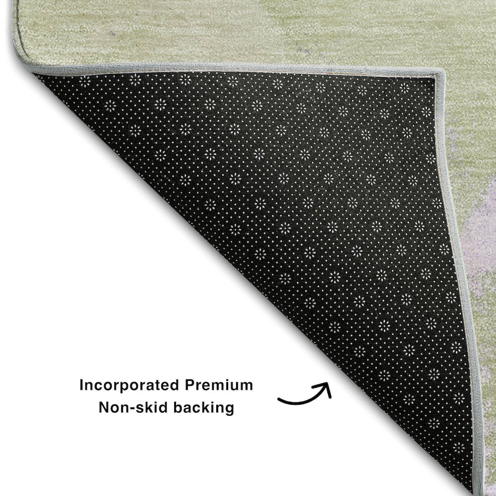 Premium Machine Washable Mayfield  Purple 2'3" x 7'6" Runner Rug