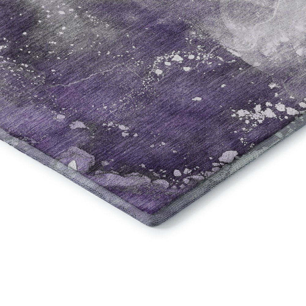 Premium Machine Washable Mayfield  Purple 2'3" x 7'6" Runner Rug