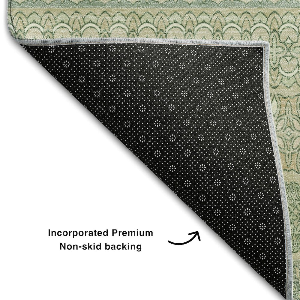 Premium Machine Washable Mayfield  Aloe 2'3" x 7'6" Runner Rug