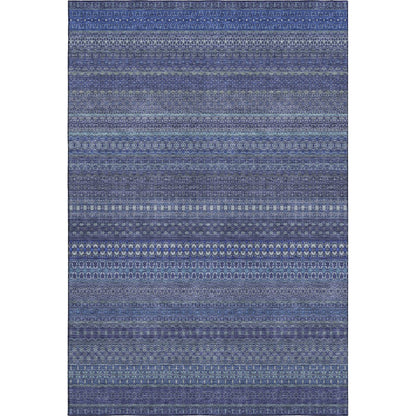 Premium Machine Washable Mayfield  Navy 3' x 5' Rug