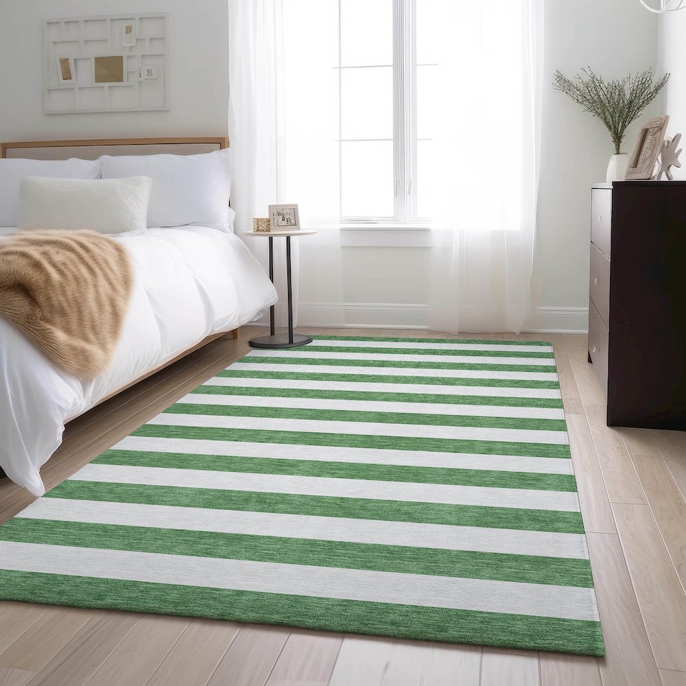 Premium Machine Washable Mayfield  Green 3' x 5' Rug
