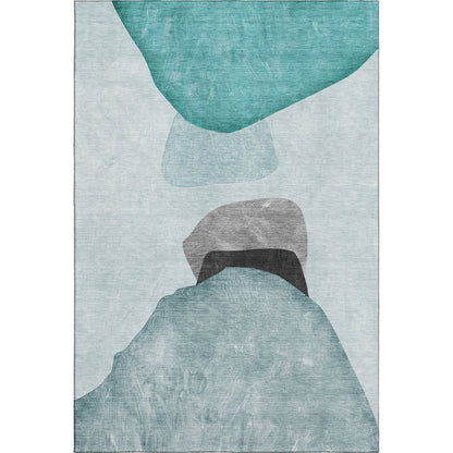 Premium Machine Washable Mayfield  Teal 3' x 5' Rug