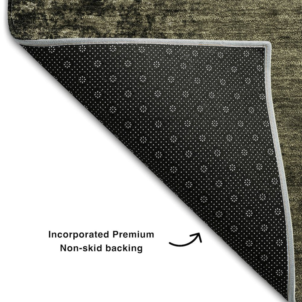 Premium Machine Washable Mayfield  Gray 2'3" x 7'6" Runner Rug