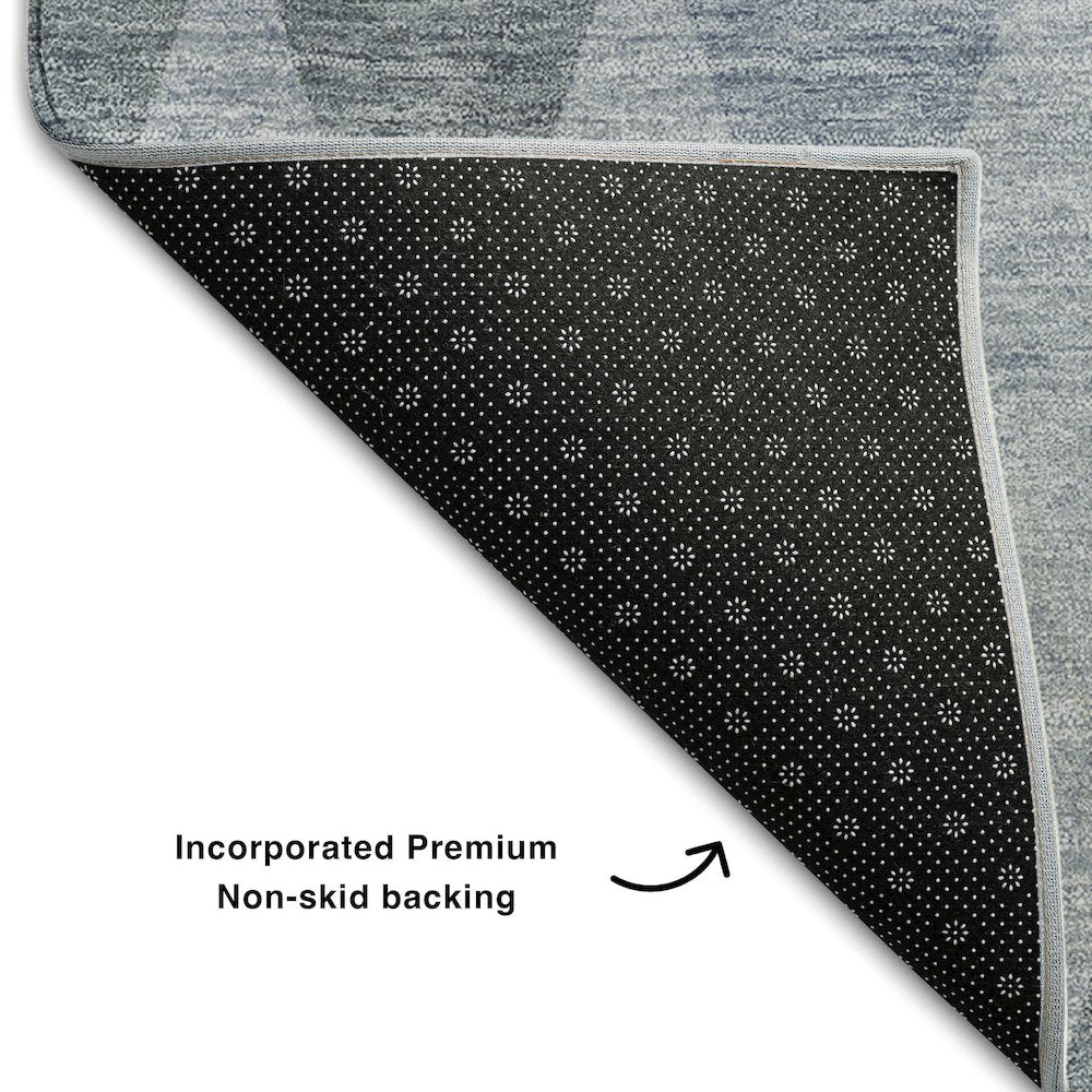 Premium Machine Washable Mayfield  Denim 2'3" x 7'6" Runner Rug