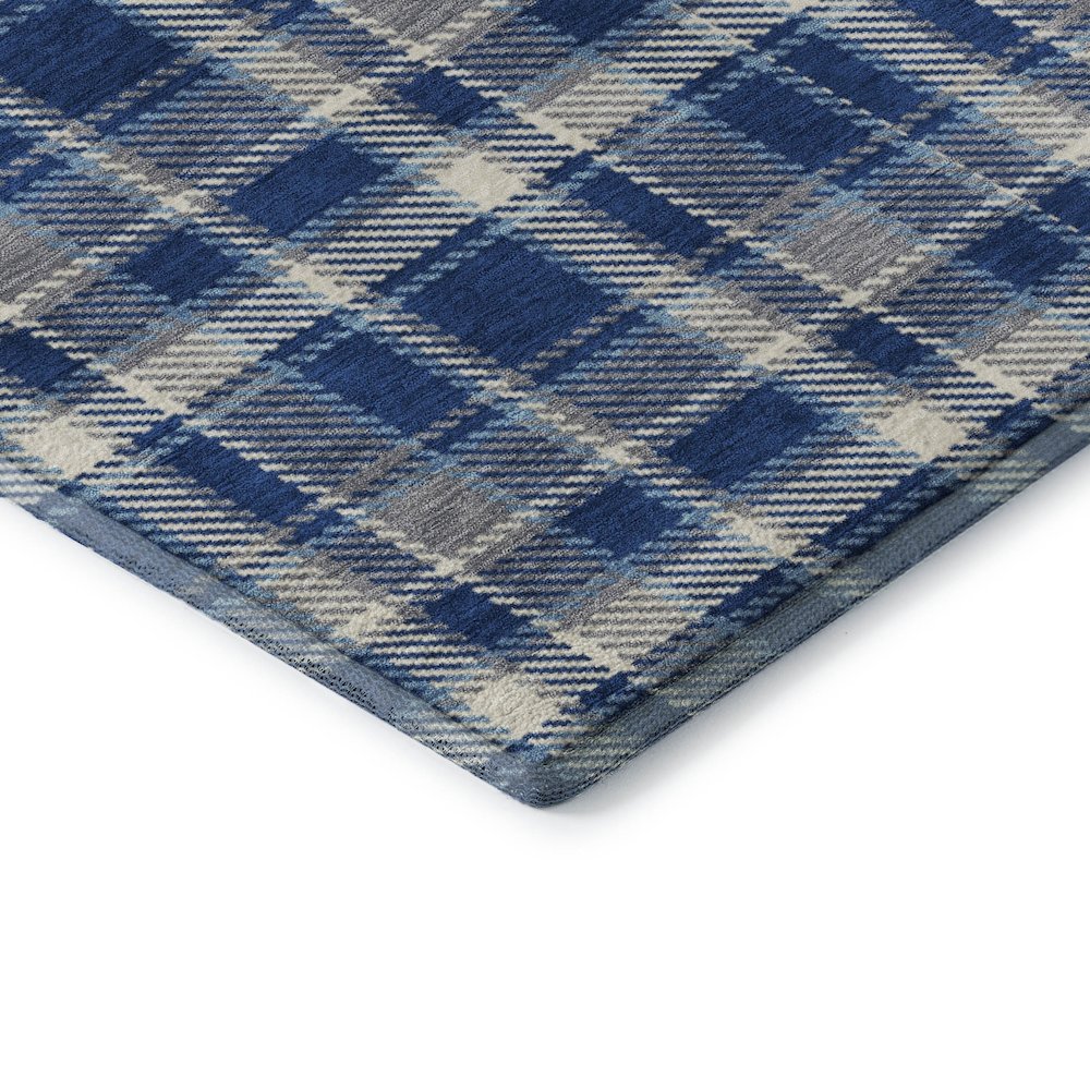 Premium Machine Washable Mayfield  Navy 2'3" x 7'6" Runner Rug