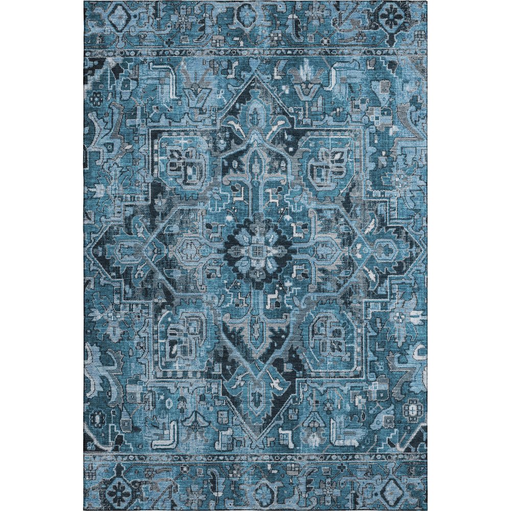 Premium Machine Washable Mayfield  Blue 3' x 5' Rug